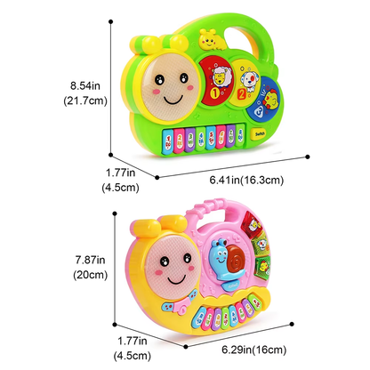 Multifunctional Kid Cartoon Piano Keyboard Game, Electronic Educational Toy with Animal Sound, Flashing Light, Baby Gift