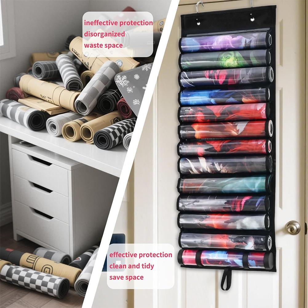 Play Mat Tube Storage Bag For MTG Card Game Play Mats Transparent Plastic Slots Household Storage B 1