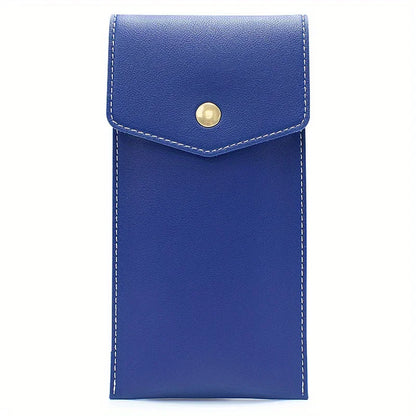 Large-Capacity PU Leather Storage Bag, Business Office Pen Storage, Student Glasses Case