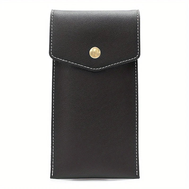 Large-Capacity PU Leather Storage Bag, Business Office Pen Storage, Student Glasses Case