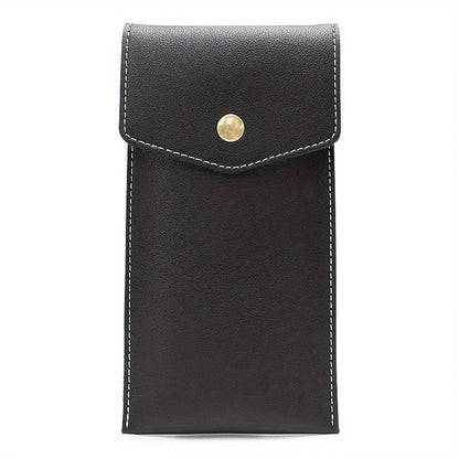 Large-Capacity PU Leather Storage Bag, Business Office Pen Storage, Student Glasses Case