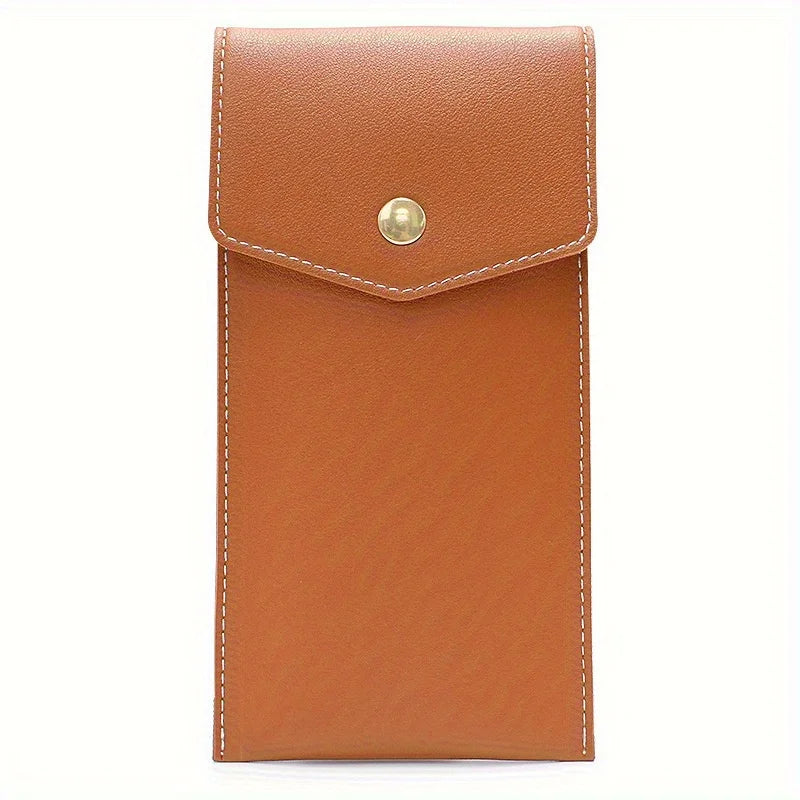 Large-Capacity PU Leather Storage Bag, Business Office Pen Storage, Student Glasses Case