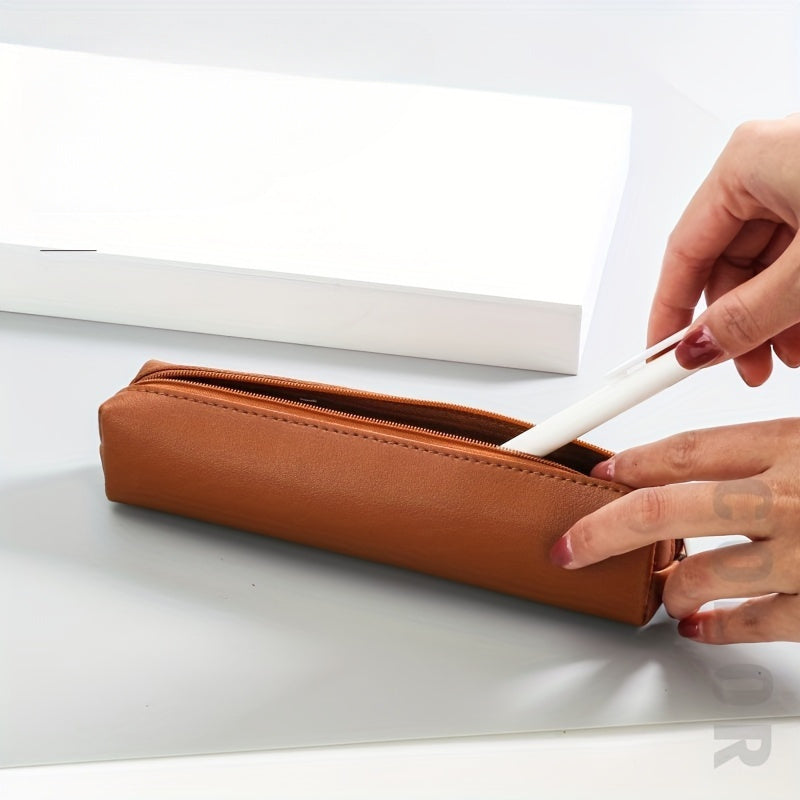 Premium Faux Leather Pencil Case Mini Makeup Pencil Case Bag Fashionable  Functional 3
