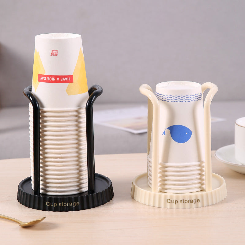 Household Disposable Paper Cup Holder, Desktop Storage Rack for Living Room and Dining Room