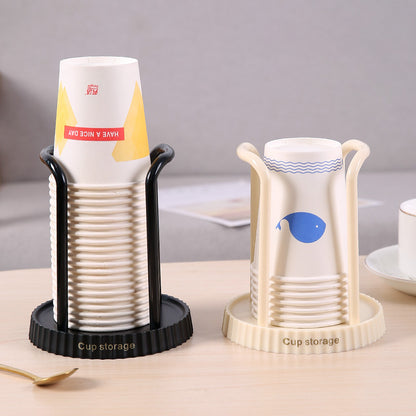 Household Disposable Paper Cup Holder, Desktop Storage Rack for Living Room and Dining Room