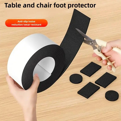 Premium Black Felt Furniture Pads  Thick CuttoSize Floor Protectors For Chairs  Tables 2