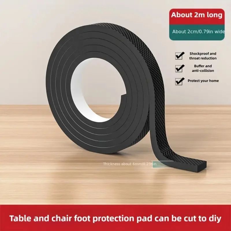 Premium Black Felt Furniture Pads  Thick CuttoSize Floor Protectors For Chairs  Tables 4
