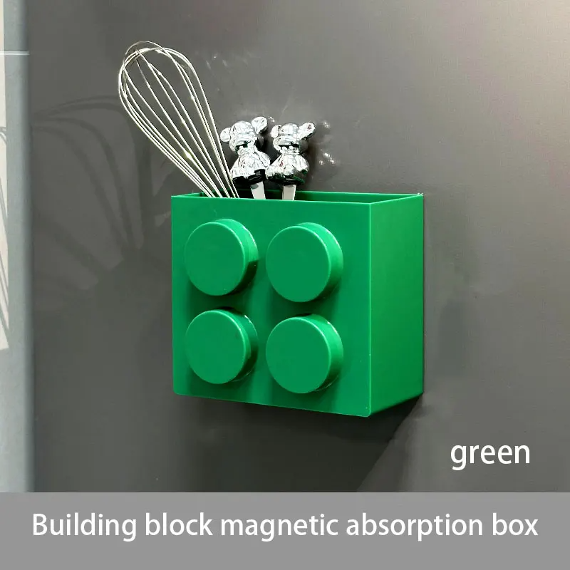 Magnetic WallMounted Building Blocks Refrigerate Storage Rack 4