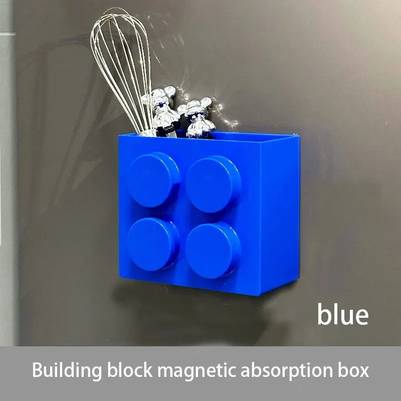 Magnetic WallMounted Building Blocks Refrigerate Storage Rack 13