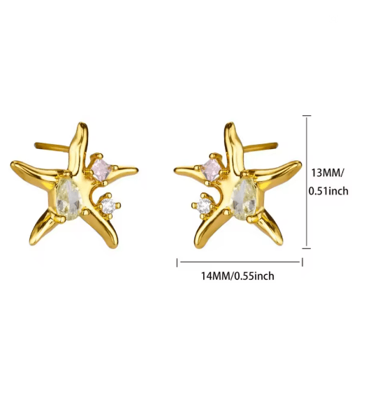 SeaCharm Starfish Stud Earrings 2