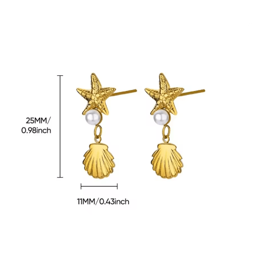 SeaCharm Starfish Stud Earrings 15