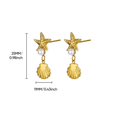 SeaCharm Starfish Stud Earrings 15