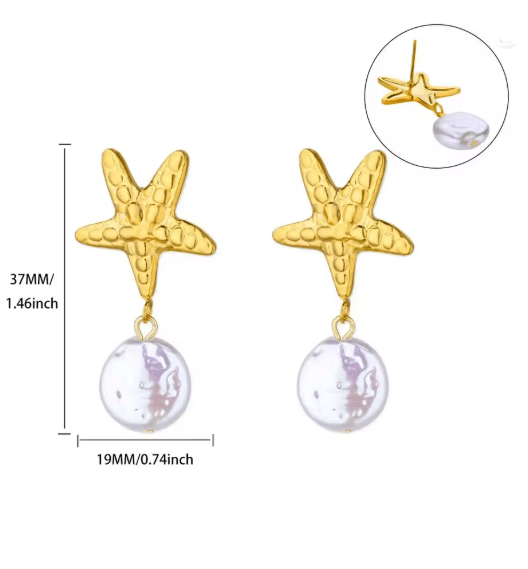 SeaCharm Starfish Stud Earrings 18