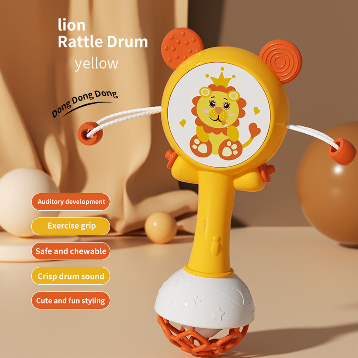 Infant Stop Weep Tear Rattles Mobile Baby Rattle Toys Educational Teether Hand Bells For Newborns 4