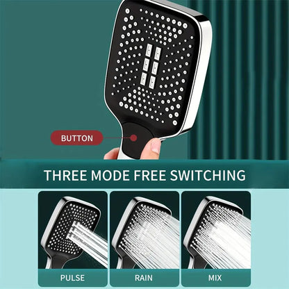 Flow Showerhead High Pressure Mode Rainfall Shower Bathroom Accessories 3