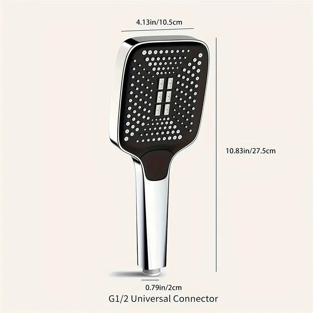 Flow Showerhead High Pressure Mode Rainfall Shower Bathroom Accessories 4
