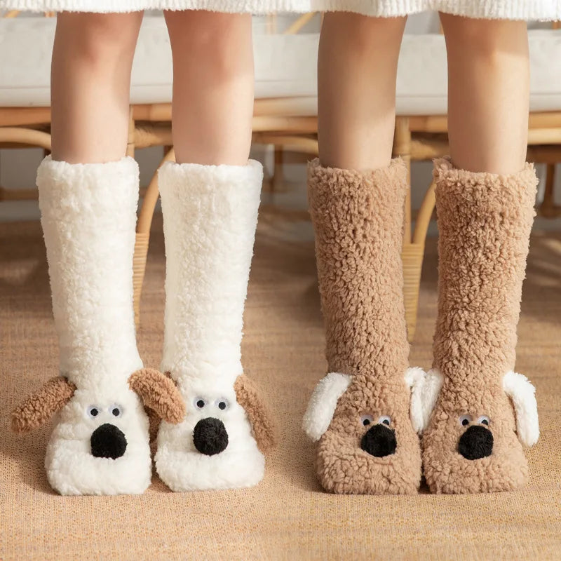 Kawaii Socks for Adults, Sleeping Socks, Winter Snow Slippers, Maternity Leg Warmers, Funny Carpet Socks