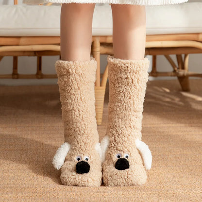 Kawaii Socks For Adults Sleeping Socks Winter Snow Slippers Maternity Leg Warmers Funny Carpet Sock 6
