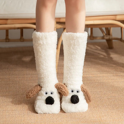 Kawaii Socks For Adults Sleeping Socks Winter Snow Slippers Maternity Leg Warmers Funny Carpet Sock 12