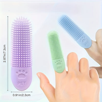 Durable Finger Toothbrush For Dogs Soft Silicone Dog Toothbrush Pet Tooth Cleaning Tool For All Bre 2