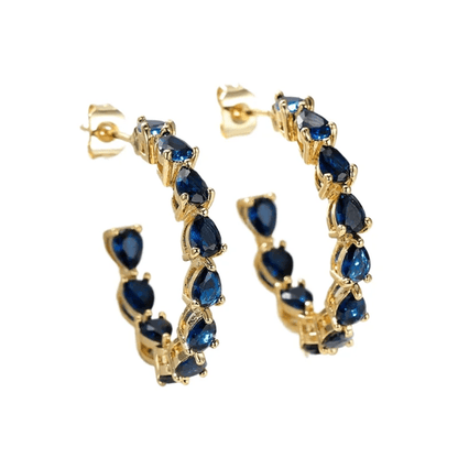 AzureTear Luxury Blue Zircon Earrings 2