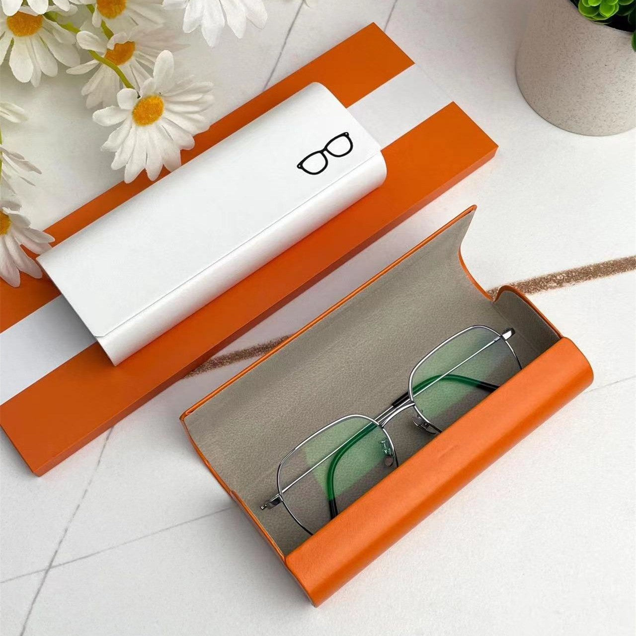 CompressionProof Sunglasses Box HighGrade Leather Glasses Case New Storage Case 1