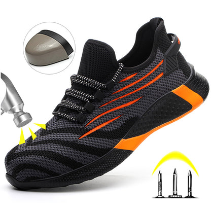 Indestructible Men Work Safety Shoes Lightweight Breathable Anti-puncture Protective Boots for Men