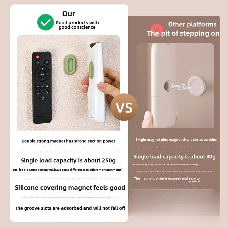 Magnetic Remote Control Holder SelfAdhesive Wall Mount Bracket For TV And Conditioner Remotes 3
