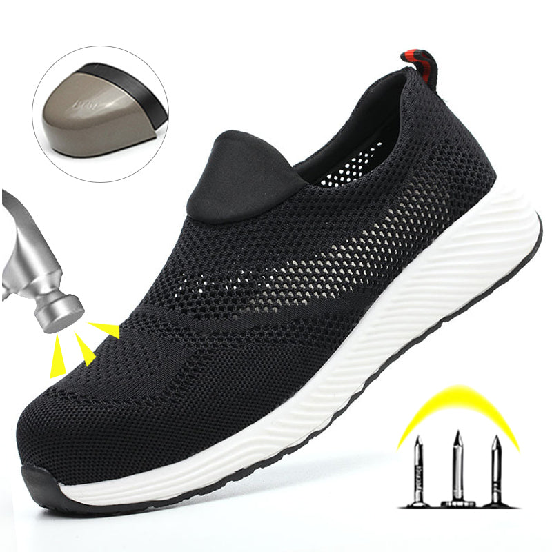 Lightweight Steel Toe Work Safety Shoes Mesh Breathable Construction Sneakers for Men and Women