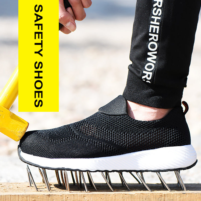 Lightweight Steel Toe Work Safety Shoes Mesh Breathable Construction Sneakers For Men And Women 2
