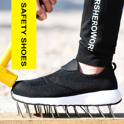 Lightweight Steel Toe Work Safety Shoes Mesh Breathable Construction Sneakers For Men And Women 2