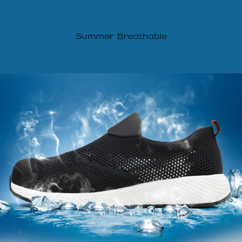 Lightweight Steel Toe Work Safety Shoes Mesh Breathable Construction Sneakers For Men And Women 1