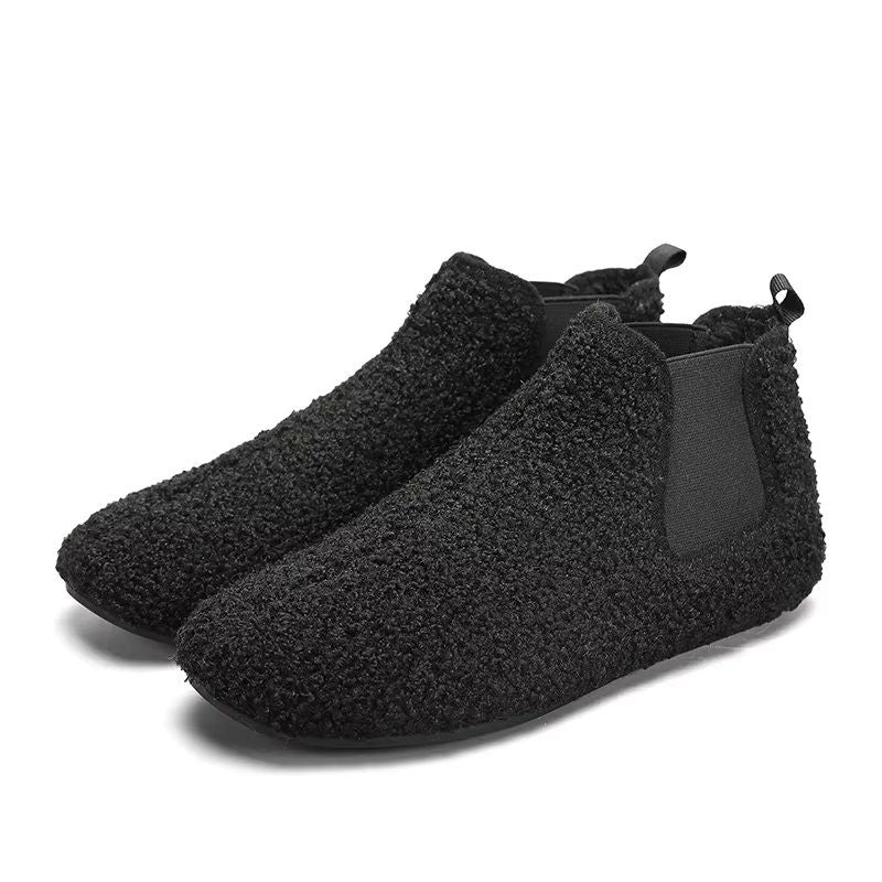 Winter Warm Cotton Shoes Men Indoor Soft Sole Antislip Slippers Plush Cotton Casual Shoes Home Slip 7