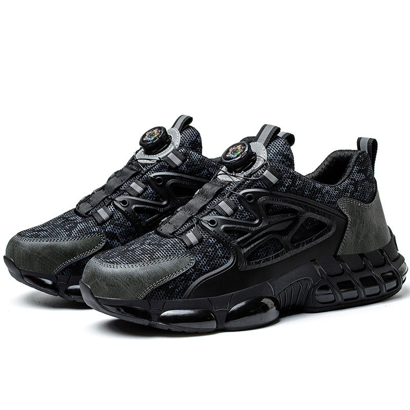 Steel Toe Sneaker Rotating Button Safety Shoes Men Puncture Proof Work Safety Boots Air Cushion Wor 7