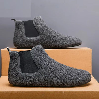 Winter Warm Cotton Shoes Men Indoor Soft Sole Antislip Slippers Plush Cotton Casual Shoes Home Slip 2