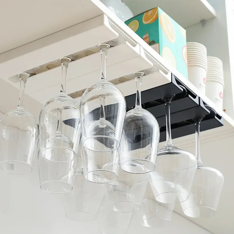 Bar Wine Glass Rack Nondrilled Cup Holder For Kitchen UpsideDown Rack For Wine Glasses 3