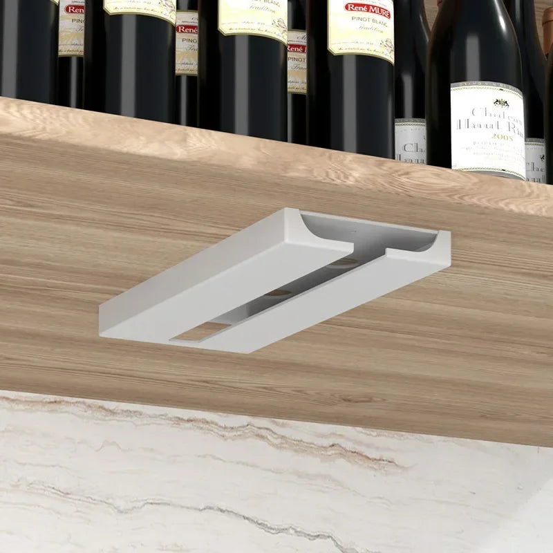 Bar Wine Glass Rack Nondrilled Cup Holder For Kitchen UpsideDown Rack For Wine Glasses 5
