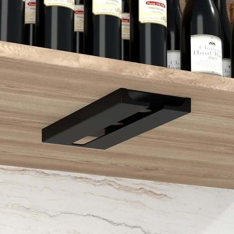Bar Wine Glass Rack Nondrilled Cup Holder For Kitchen UpsideDown Rack For Wine Glasses 7