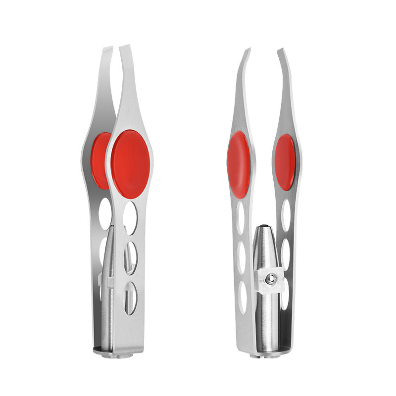 Portable Stainless Steel LED Light Makeup Tool Smart Design Eyebrow Tweezer Hair Removal Tool 7