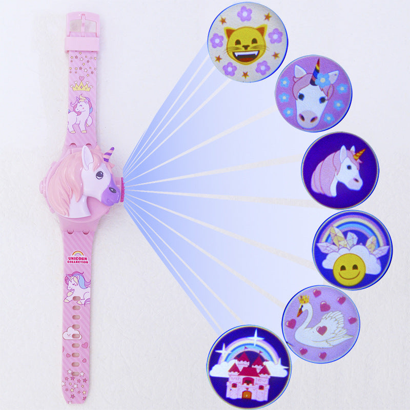 Projection Mickey Children Watch 3D Cartoon Stitch Kids Digital Clock 1