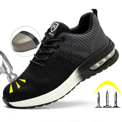 Indestructible Anti Smash Protective Work Shoes for Men and Women, Steel Toe Air Cushion Safety Shoes, Anti-puncture