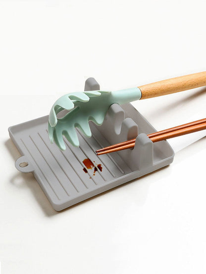 Kitchen Spatula Rack Soup Spoon Mat Chopsticks Rack Household Counter Top Organizer 1
