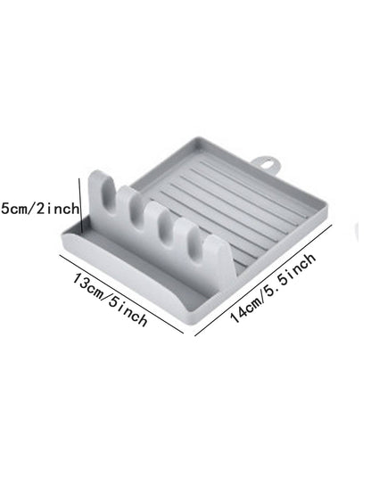 Kitchen Spatula Rack Soup Spoon Mat Chopsticks Rack Household Counter Top Organizer 4