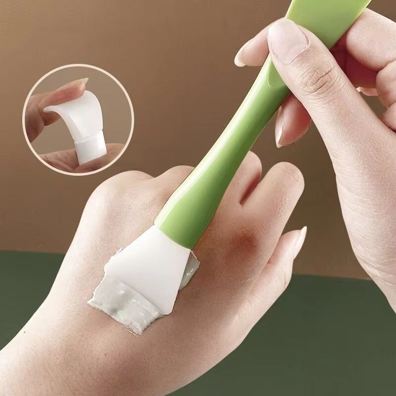 1Pcs Silicone Facial Mask Brush With Scraper  Soft Head DualUse Beauty Tool For DIY Mud  Film Masks 1