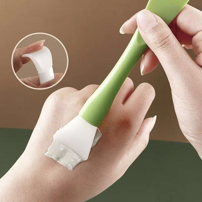 1Pcs Silicone Facial Mask Brush With Scraper  Soft Head DualUse Beauty Tool For DIY Mud  Film Masks 1