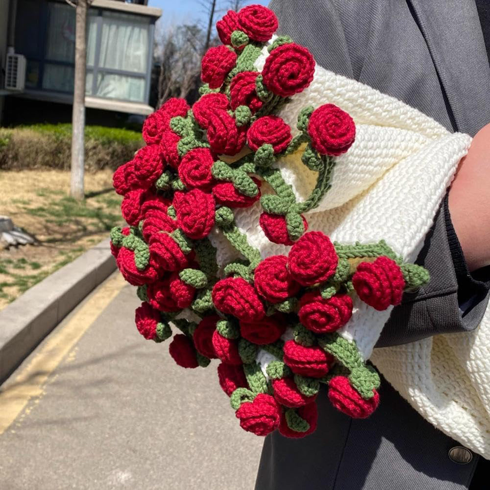 Finished Flower Bouquet Blanket Soft Lightweight Knitted Throw Blanket For Birthday Wedding Home De 3