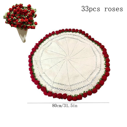 Finished Flower Bouquet Blanket Soft Lightweight Knitted Throw Blanket For Birthday Wedding Home De 7