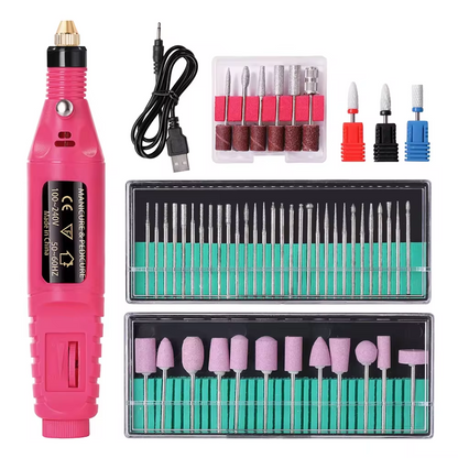 Strong Nail Polishing Tool Set, LULAA Electric Nail Drill Machine for Pedicure Grinding