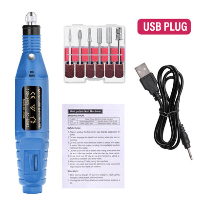 Strong Nail Polishing Tool Set LULAA Electric Nail Drill Machine For Pedicure Grinding 8