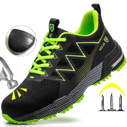 Puncture Proof Steel Toe Sneakers For Men Antismash Safety Boots Work Shoes Breathable Construction